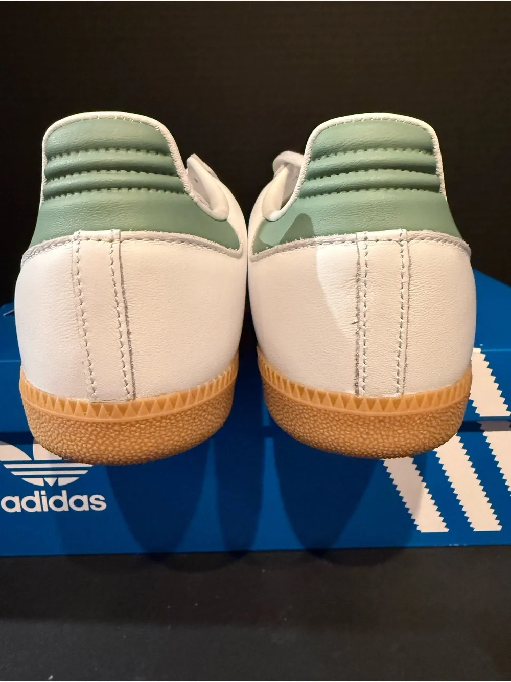 Adidas Samba OG Men’s Sneakers in White & Green 7M/8W